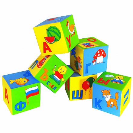 Набор из 6 кубиков - Умная азбука 